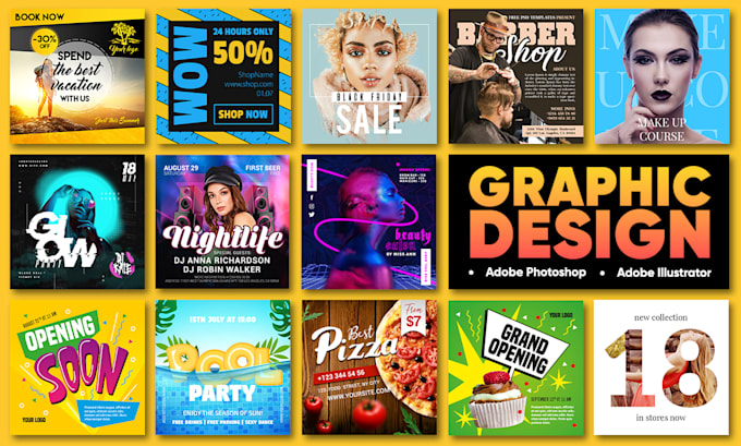 design youtube thumbnail, social posts, banners and covers