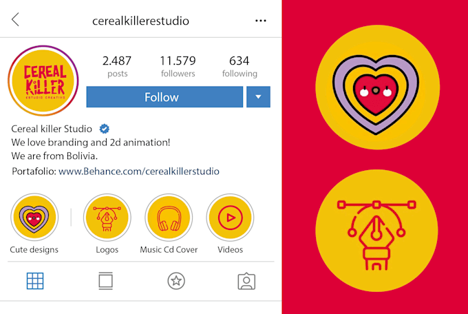 design 4 icons for your instagram highlights