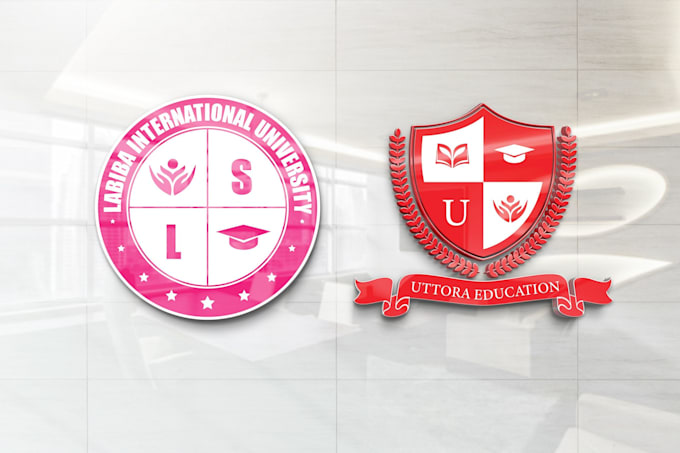 design school, education, university, academy logo, 12h