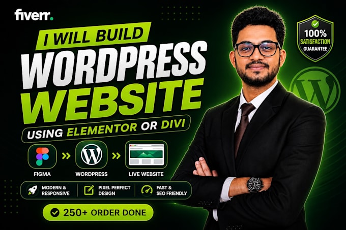 design wordpress website with divi or elementor pro, figma to wordpress