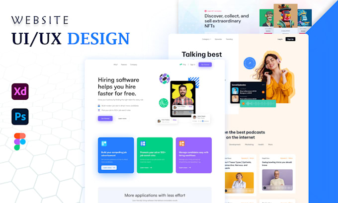 do modern website ui design in figma, xd,psd