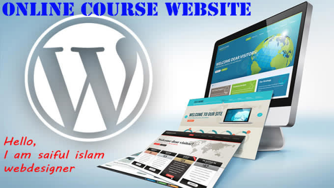 create an elearning website or online course website