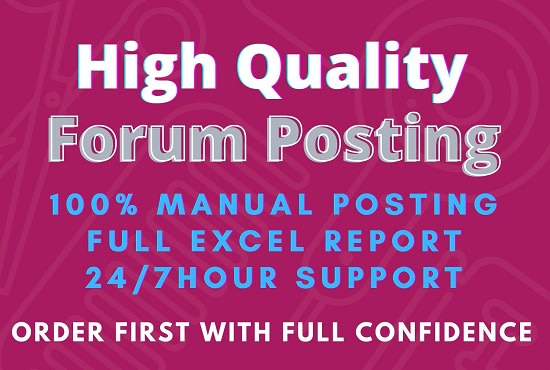 create 25 high quality do follow forum posting SEO backlinks