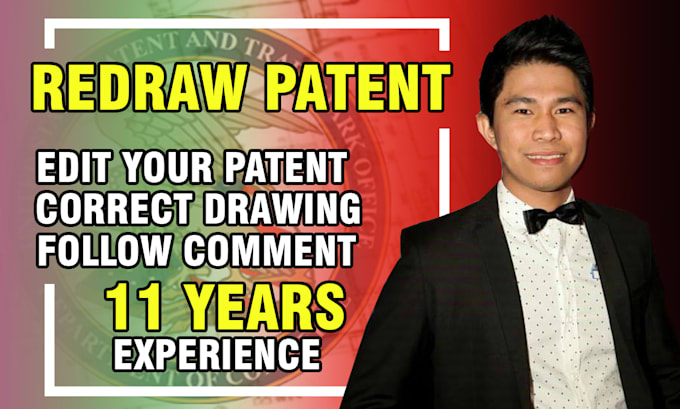 redraw patent drawing as per uspto fast