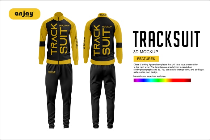 Do 3d apparel mockups and 3d tracksuits by Anjay design Fiverr