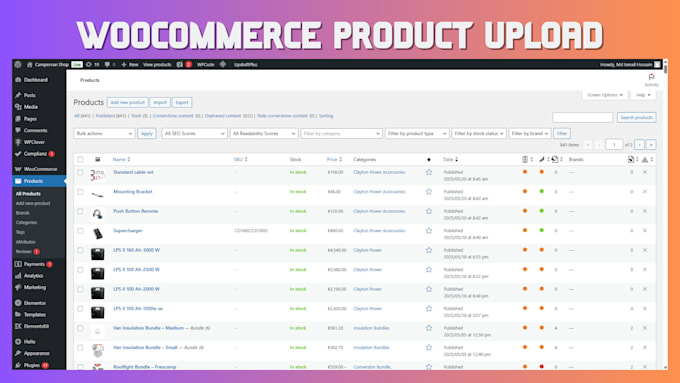 do wordpress data entry add products and content upload