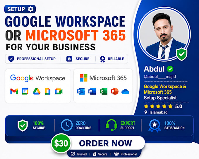 setup google workspace and microsoft 365 for your business