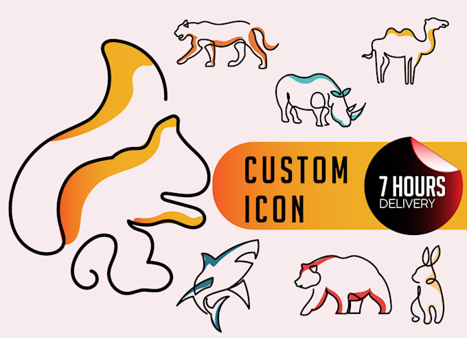 make unique lineart icon set for logo business brand and web