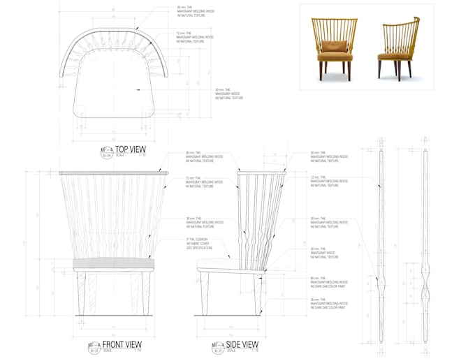 do furniture drawings, shop drawings and millwork drawings
