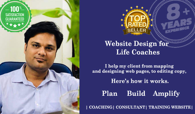 design a life coach, consulting website with booking function