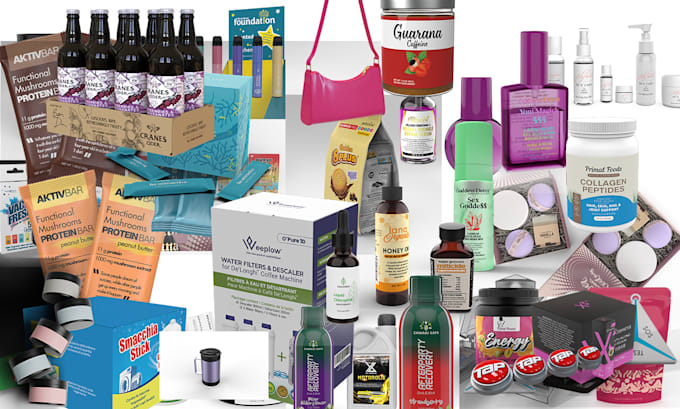 do any realistic products rendering, mockup for amazon