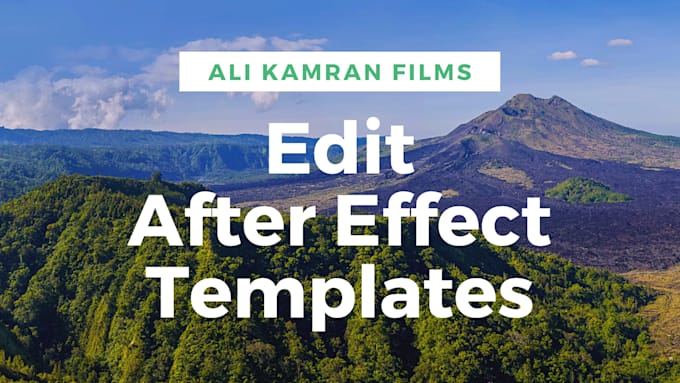 edit after effect templates