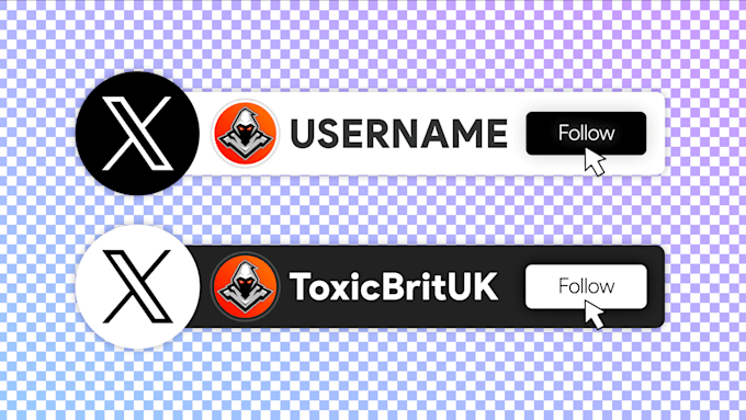 create twitter x follow animation