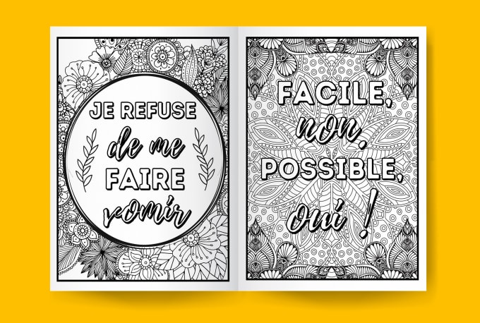 design quotes coloring pages with mandala for amazon kdp