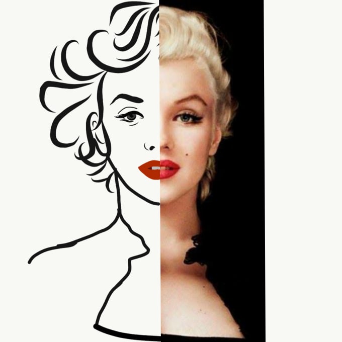 Draw line art ,vector line art ,continues line art of any picture by