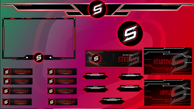 design an animated stream overlay for kick, twitch, youtube