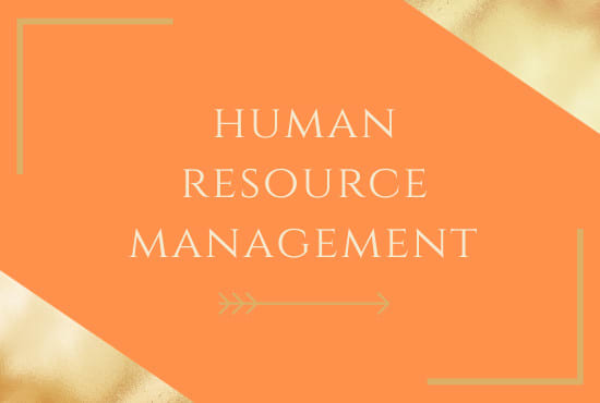 I will provide human resource consulting