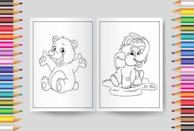 Download Make Kids Coloring Book Interior For Your On Kdp Books By Iaml1mon Fiverr