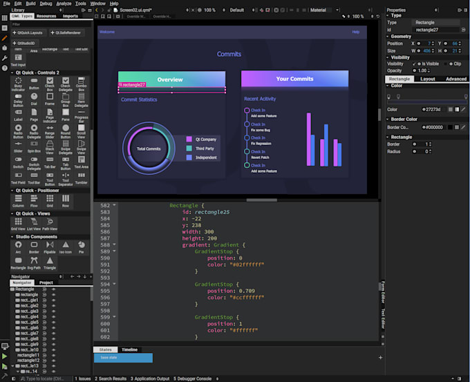convert your psd, adobe xd, sketch into application with qml