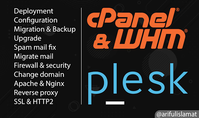 setup and fix cpanel whm and plesk on AWS, linode, gcp, azure, digitaloceann