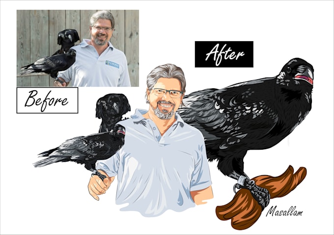 create amazing vector potret illustration