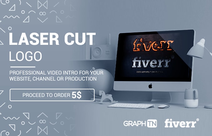 make HD intro laser cut logo in 24 hours