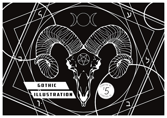 create a illustration in gothic style