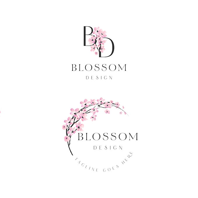 Do cherry blossom logo4 by Irinaay Fiverr