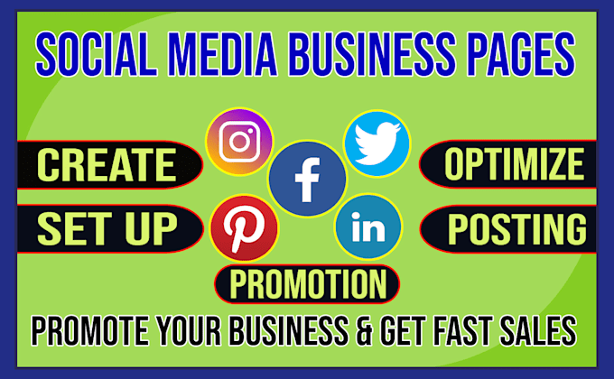 create, setup, manage and develop facebook, instagram, linkedin business page