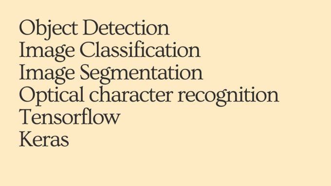 Yolo object detection rcnn image segmentation classification ocr ...