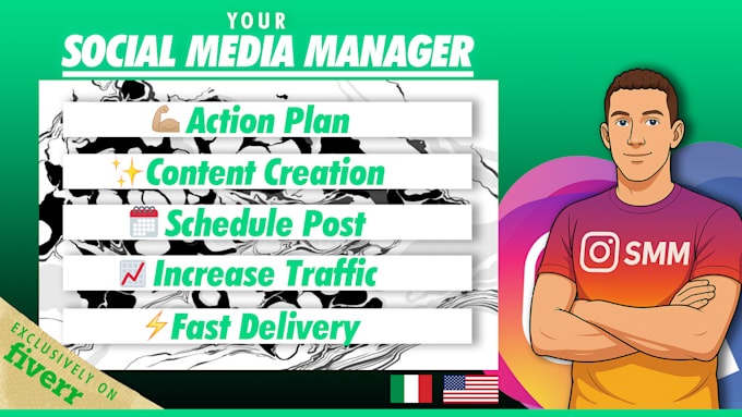 be your social media marketing manager and content creator