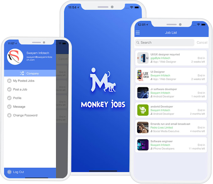 develop mobile app with the react native application