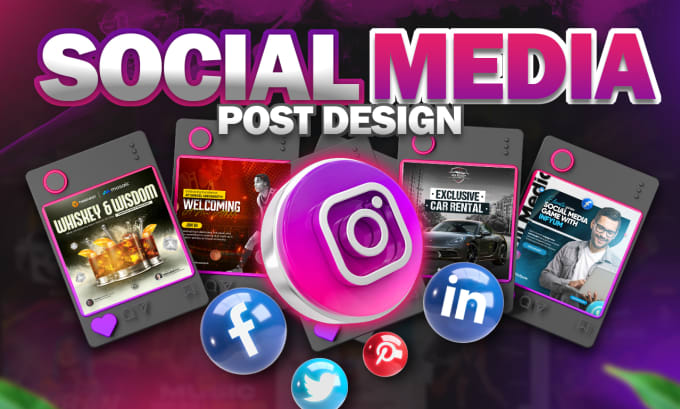 design amazing social media posts graphics for facebook, instagram ads