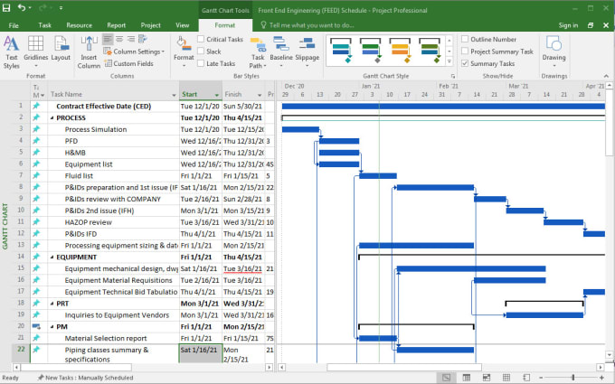 Create gantt chart and wbs in ms project or excel by Ferozshah2020 | Fiverr
