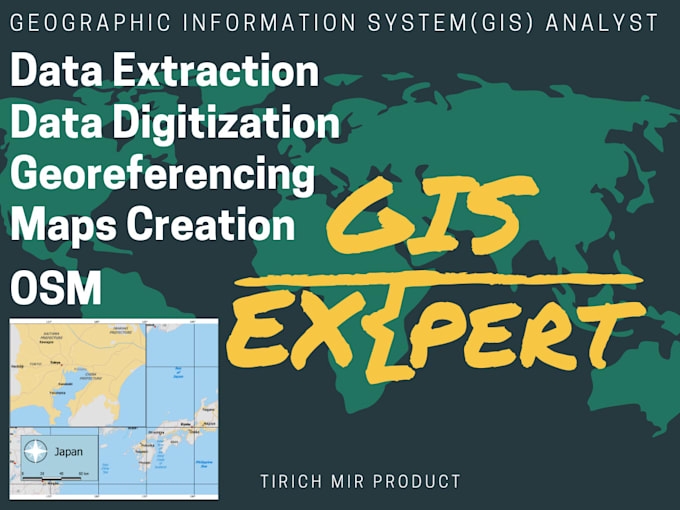 create maps on the geographic information system, georeferencing,  digitizing