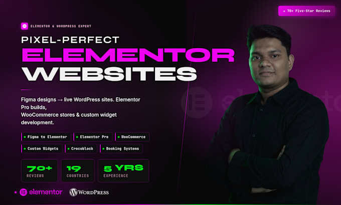 design or redesign wordpress website with elementor pro