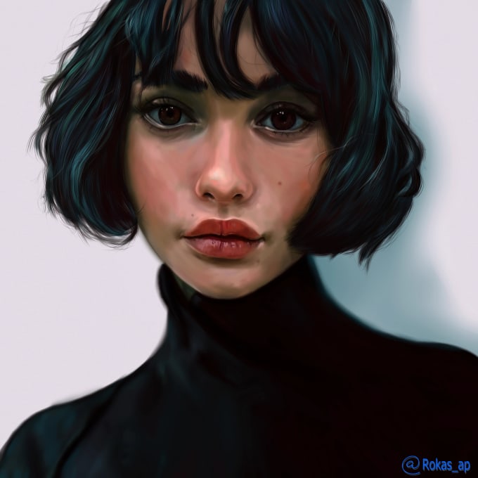 Draw a pretty girl from a reference photo by Jetlagjeff | Fiverr
