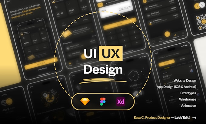 design stunning mobile ui with wireframe and animation