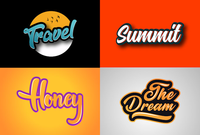 modern hand drawn typography logo design