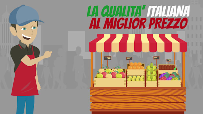 create an animated explainer video in the italian language