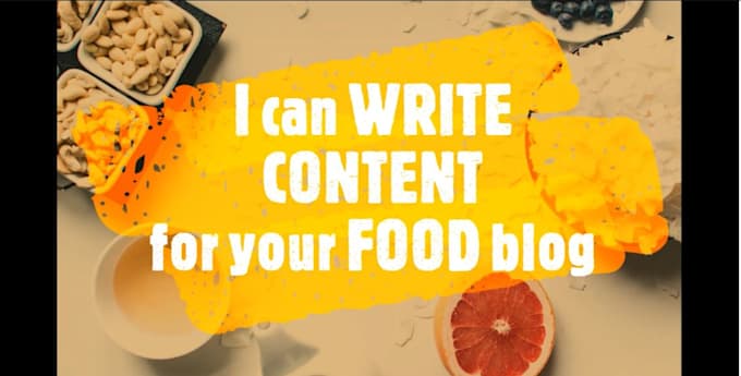 write food related blog and web content