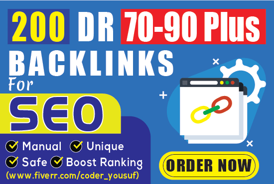 make DR 70 to 90 high quality seo dofollow backlink link building service