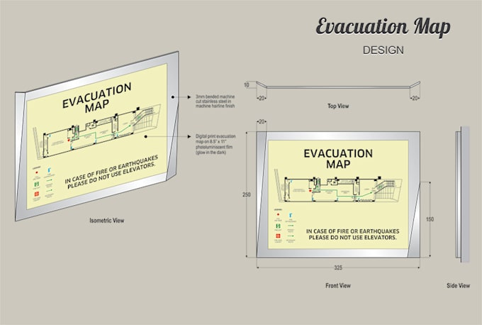layout evacuation map for easier navigation