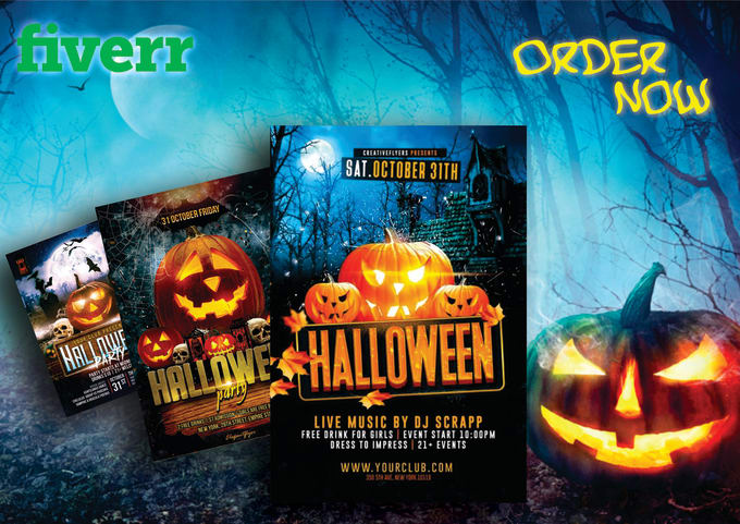 design birthday party, halloween, grand opening, party or event flyer or poster