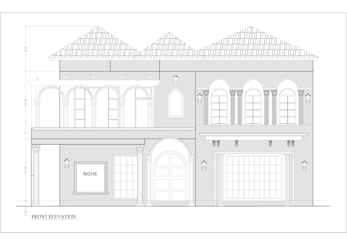 Create 2d plan and elevation drawings in auto cad by Fizan_noor | Fiverr