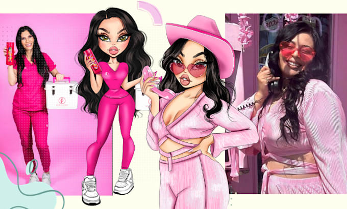 create your own customized doll character illustration