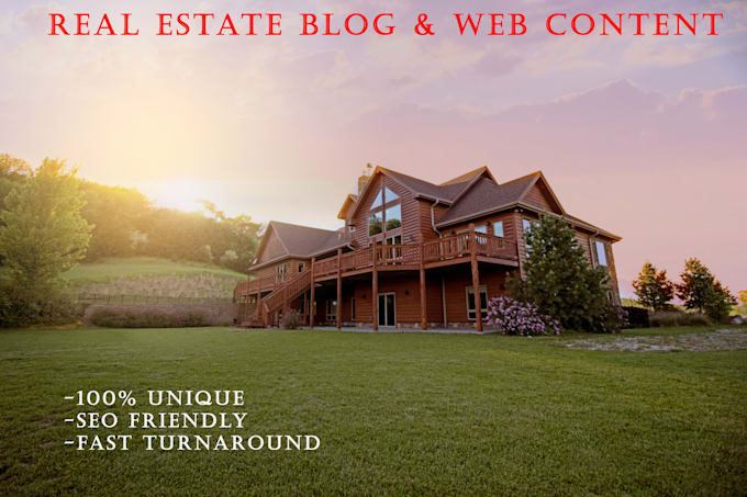 write awesome real estate blog and landing page content