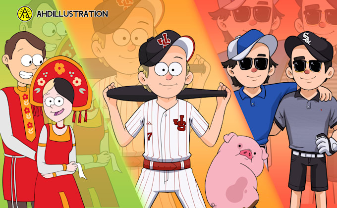 draw your portrait in the gravity falls cartoon style