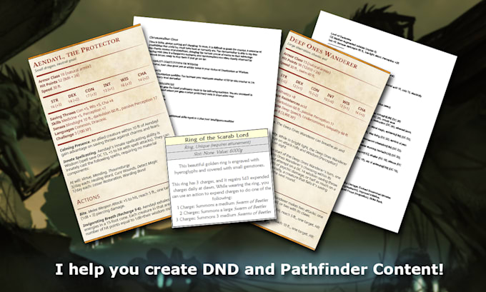 create homebrew dnd and pathfinder content
