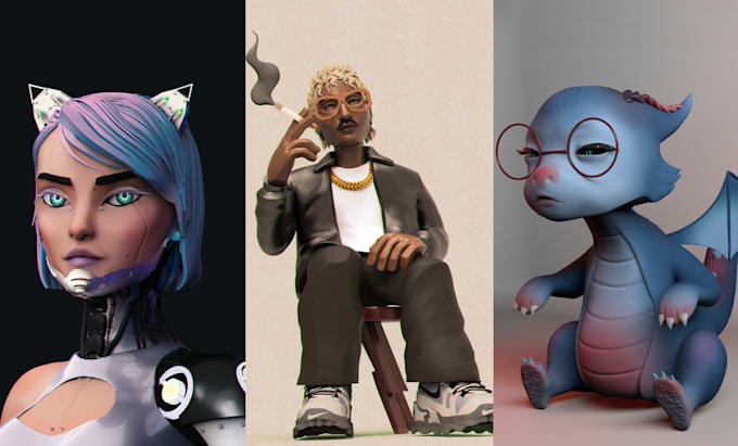 sculpt 3d characters, figurines, miniatures for 3d printing